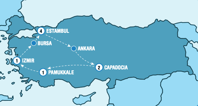 Mapa de ruta Turquía