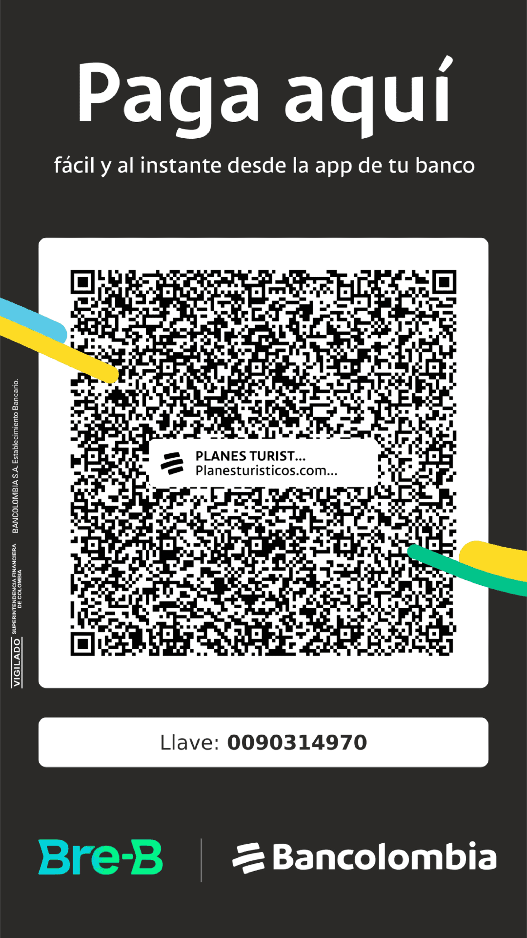 Código QR Bancolombia – PlanesTurísticos.com